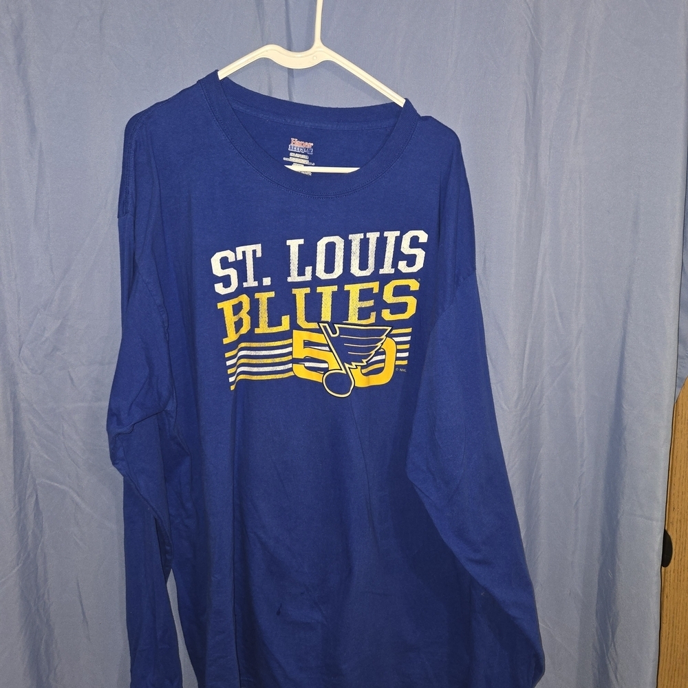 Hanes Blue St. Louis Blues Long Sleeve Tee